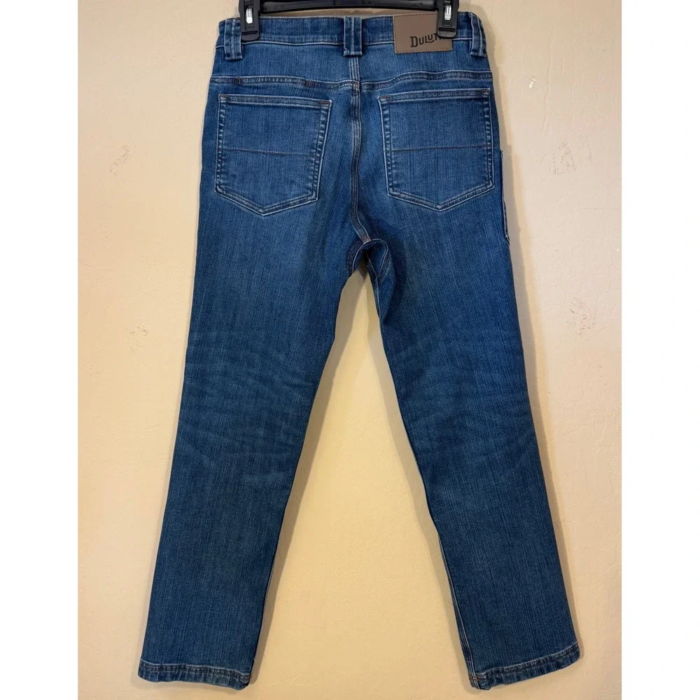 Duluth Trading Co Ballroom Double Flex Jeans Men 30x30‎ Slim Fit Blue Denim